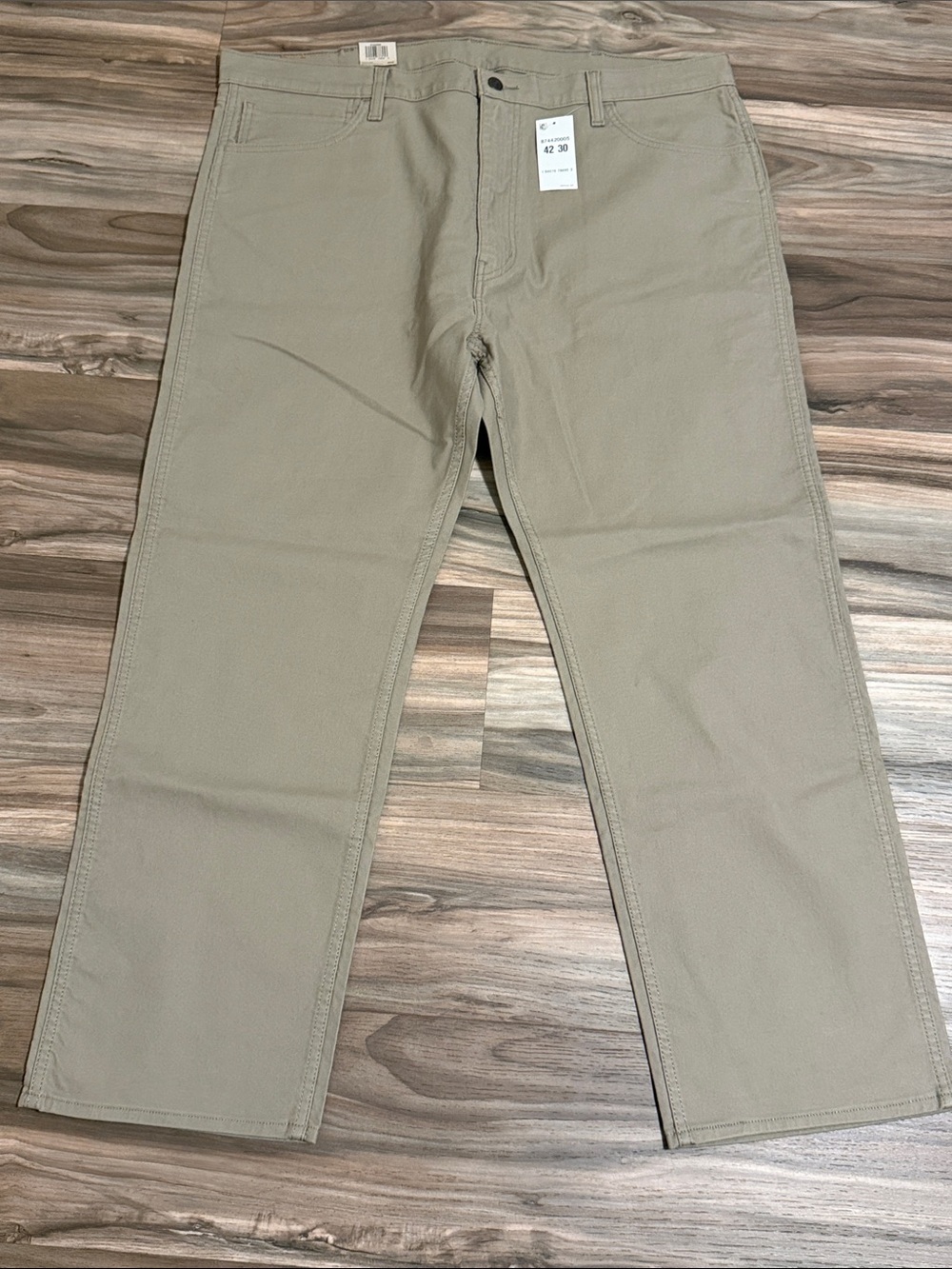 Levi's Workwear Fit Utility Pants Men 42x30 Khaki Straight Leg Double Stitched